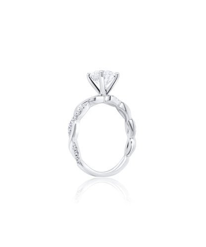 Round Brilliant Cut with Diamond Rope Band