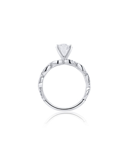 Round Brilliant Cut with Diamond Rope Band
