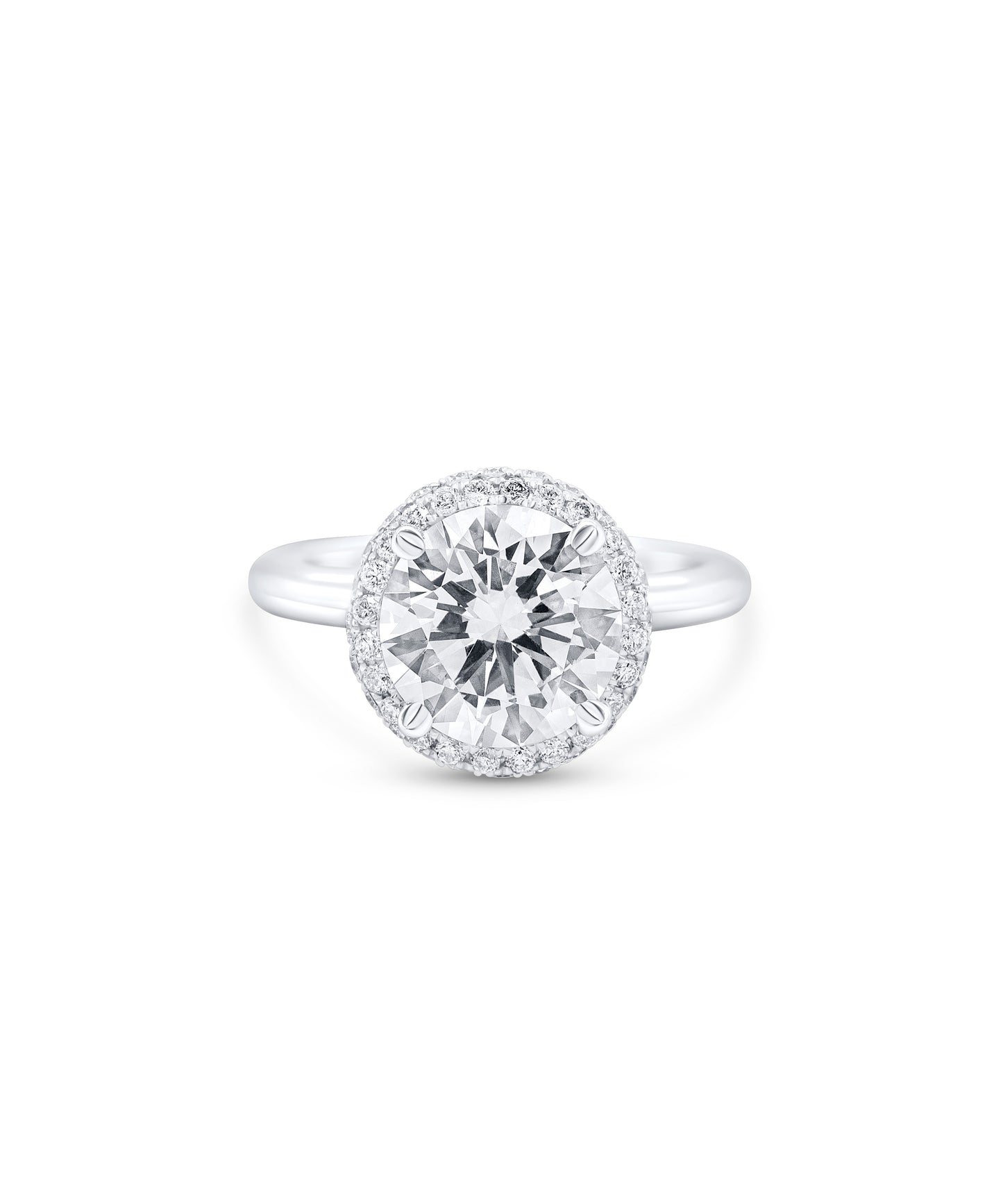 Round Brilliant Cut with Pave Diamonds