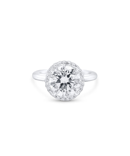 Round Brilliant Cut with Pave Diamonds