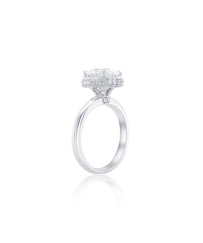Round Brilliant Cut with Pave Diamonds