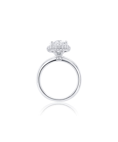 Round Brilliant Cut with Pave Diamonds