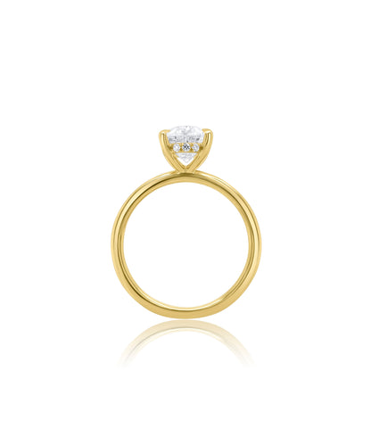 Hidden Halo Oval Cut with Feather Band
