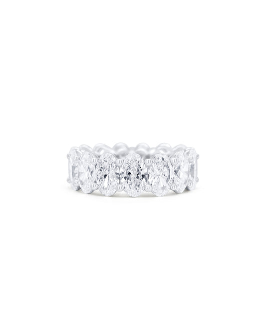 7.62ctw Oval Diamond Eternity Band