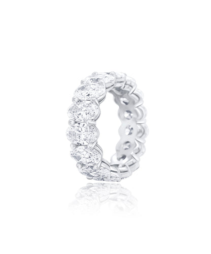 7.62ctw Oval Diamond Eternity Band