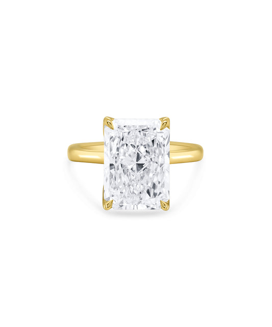 Petal Setting with 4.75ct Radiant Cut and Feather Band