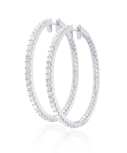 Large Diamond Hoops