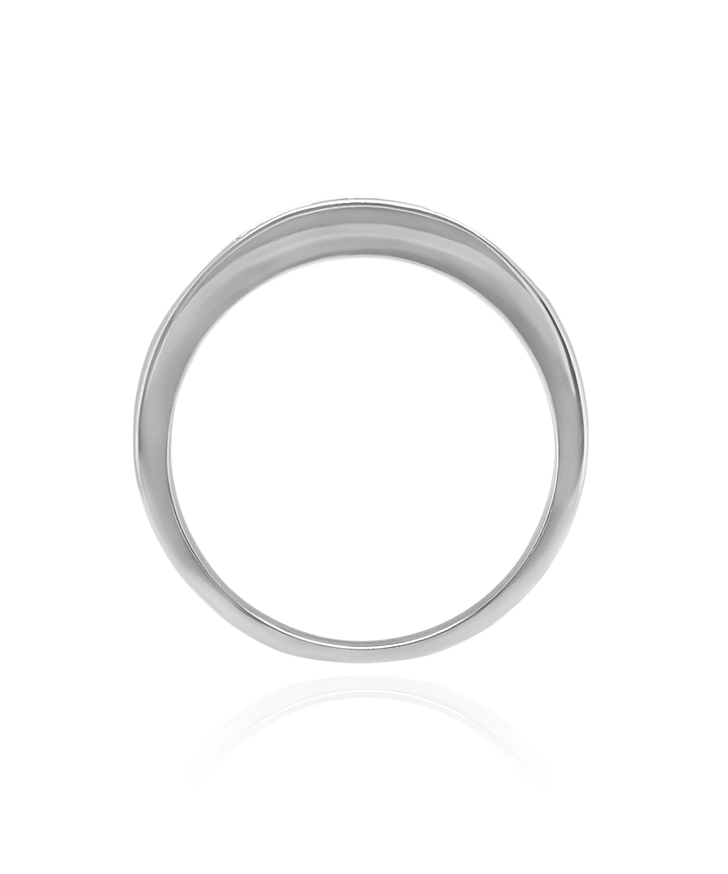 Invisible Set Platinum Stacking Ring