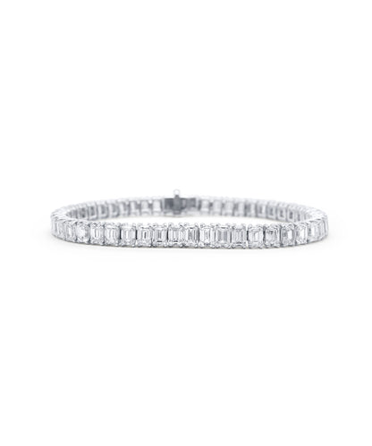 15.63ctw Emerald Cut Diamond Tennis Bracelet