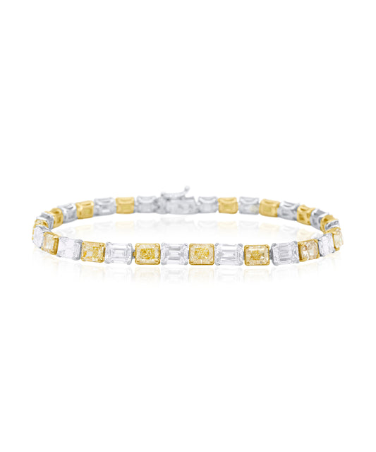 Golden Rays Fancy Diamond Bracelet