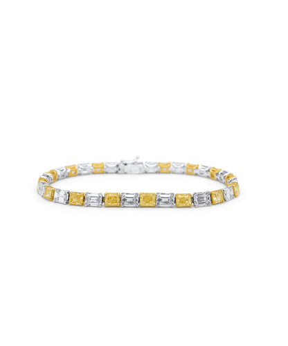 Golden Rays Fancy Diamond Bracelet