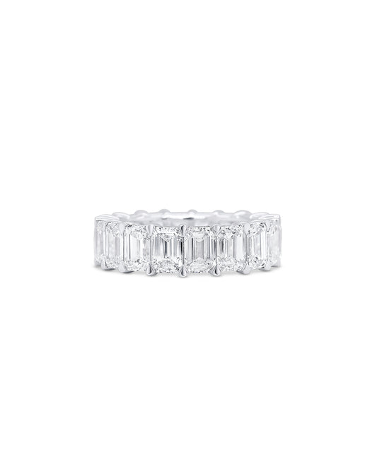 9.63ctw Emerald Cut Eternity Band