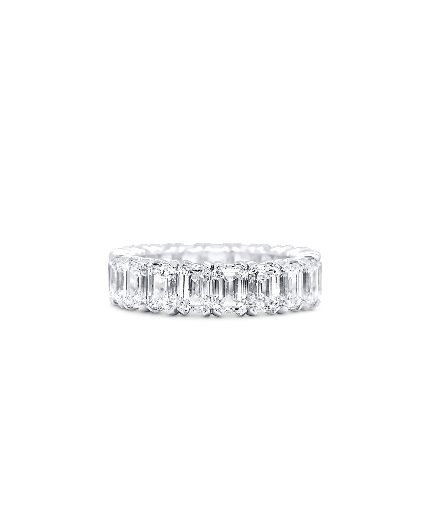 7.21ctw Emerald Eternity Band