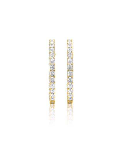 Radiant Cut Diamond Hoops