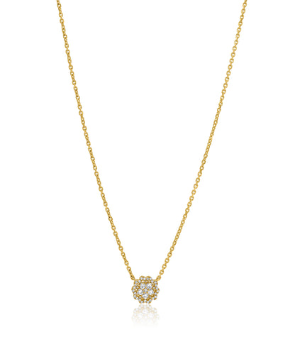 Diamond Flower Pendant