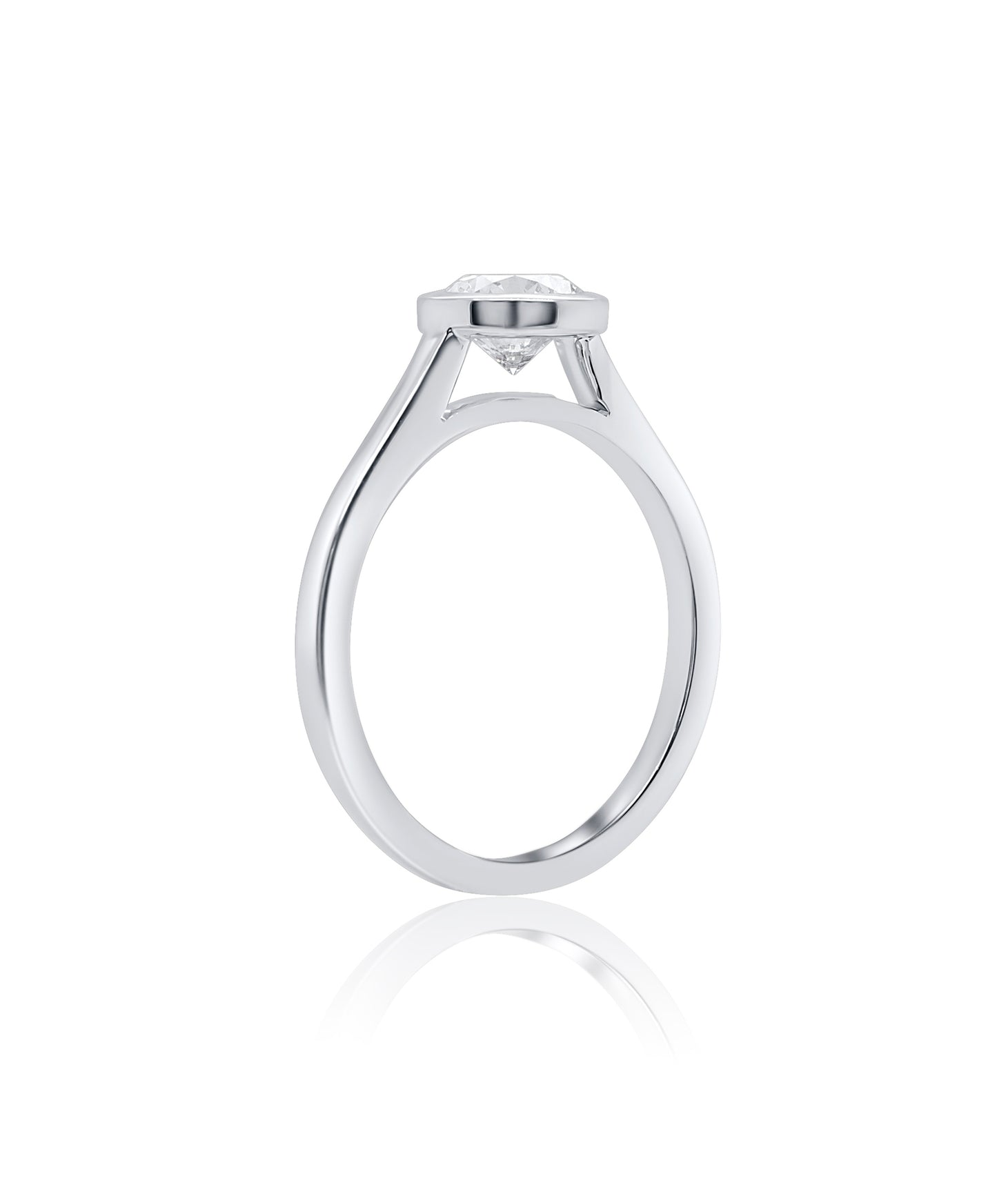 Bezel Set Diamond Solitaire