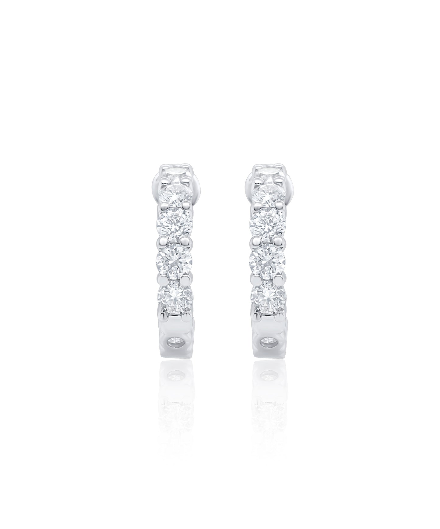 Half Hoop Diamond Earrings