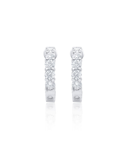 Half Hoop Diamond Earrings