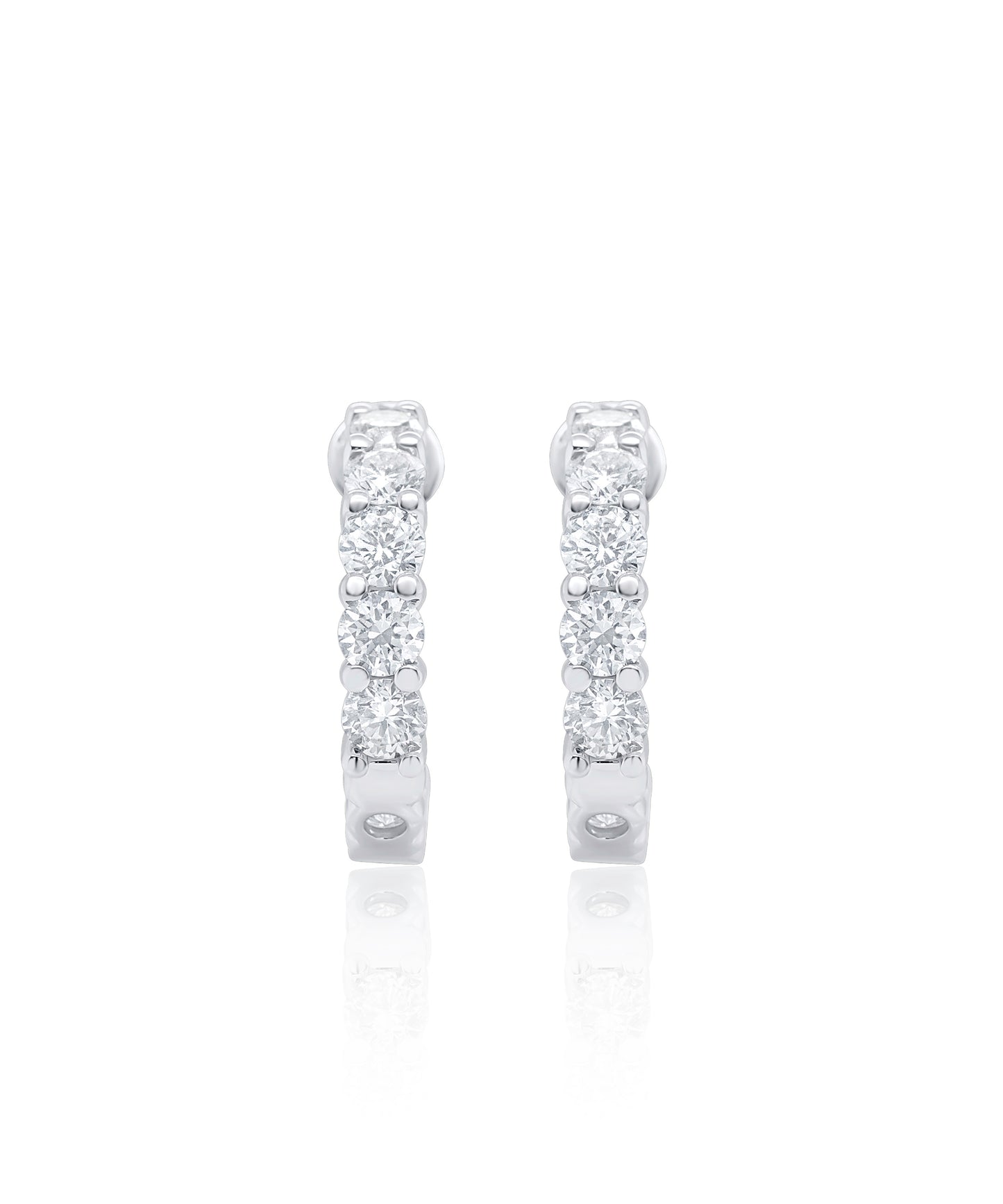 Half Hoop Diamond Earrings