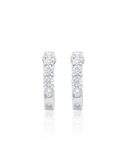 Half Hoop Diamond Earrings