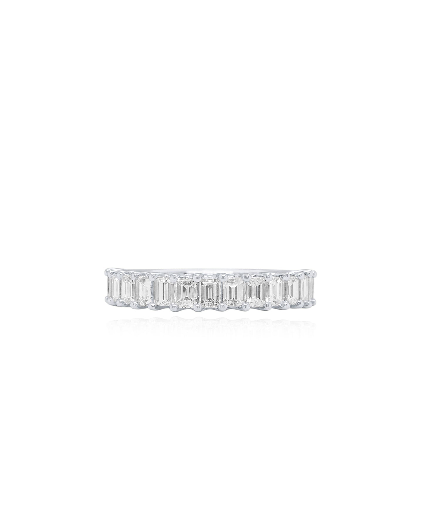 Emerald Cut Platinum Band