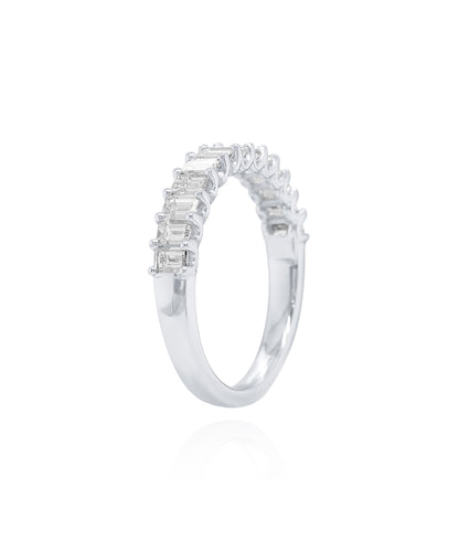 Emerald Cut Platinum Band