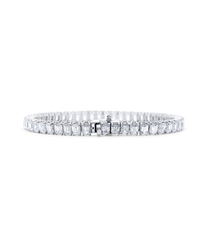 15.63ctw Emerald Cut Diamond Tennis Bracelet