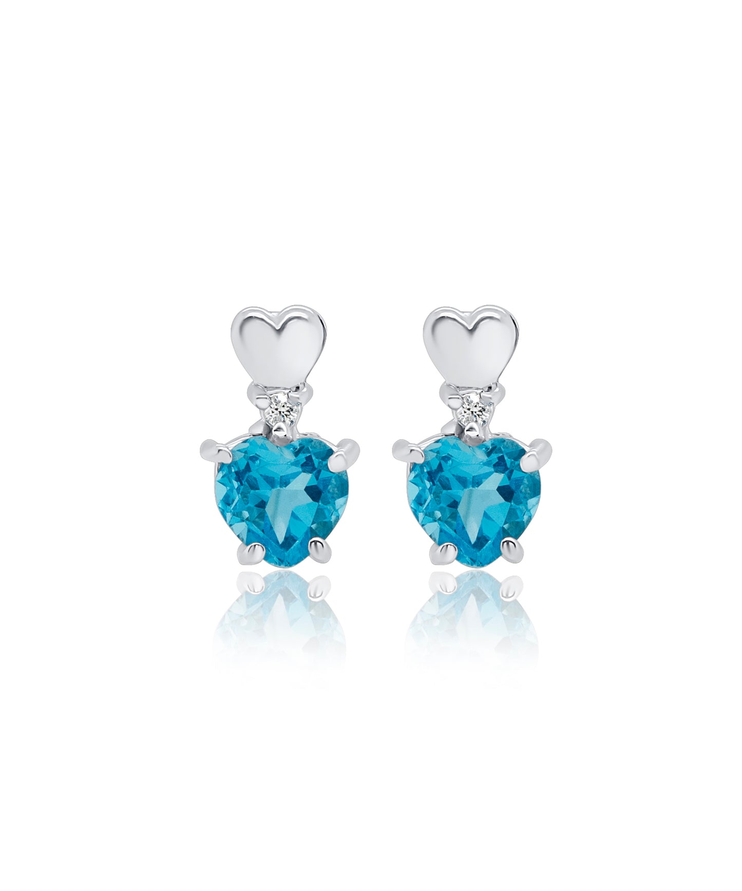 Blue Topaz Hearts