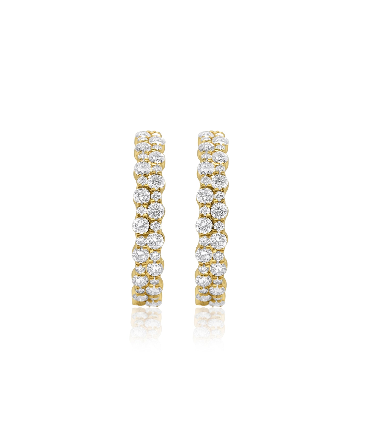 Alternating Diamond Earrings