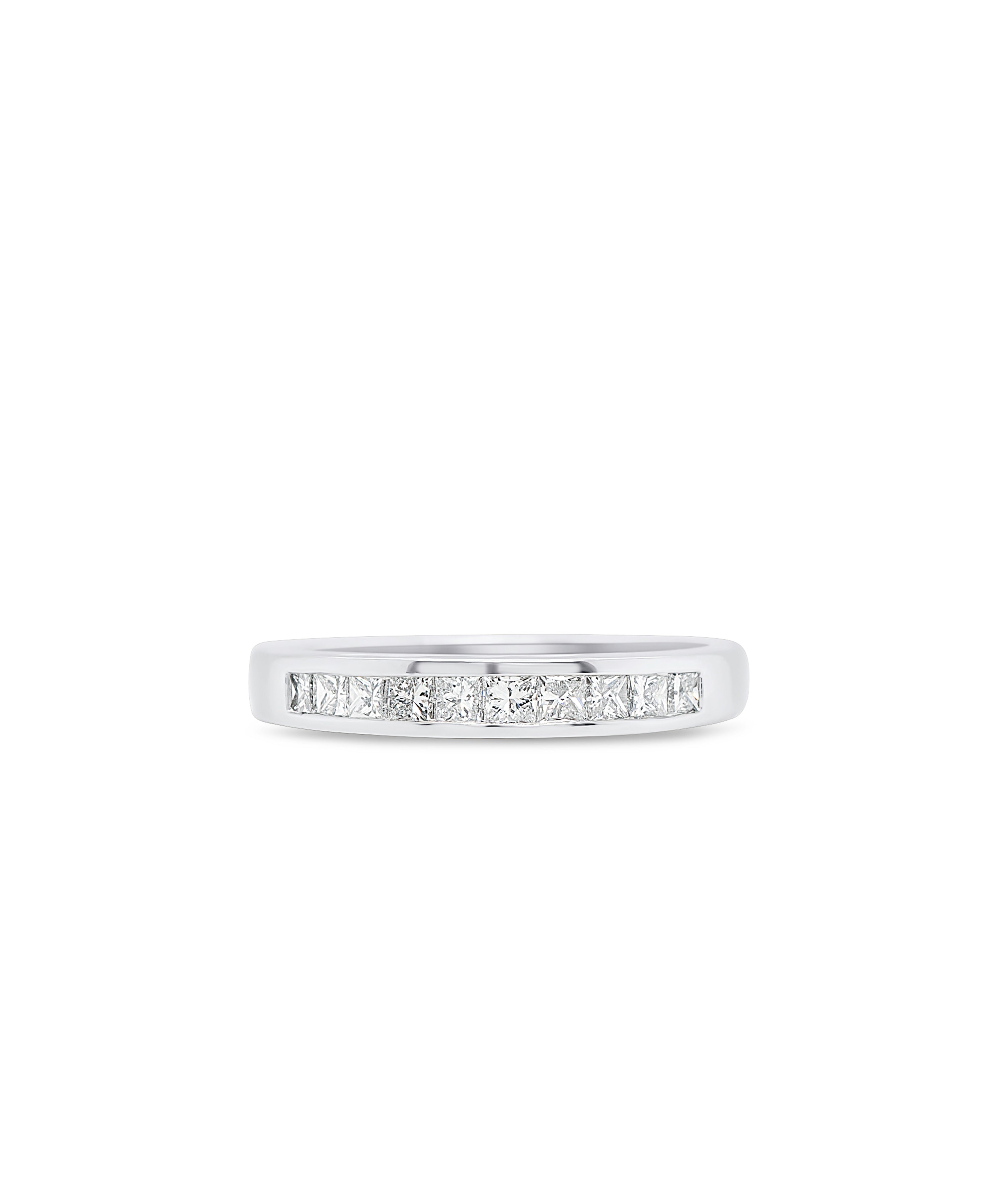 Invisible Set Platinum Stacking Ring – Boston Diamond Company