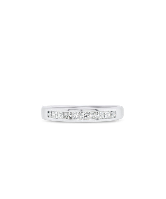 Invisible Set Platinum Stacking Ring