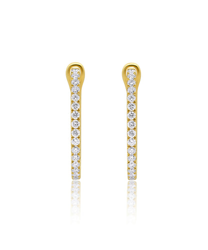 1.23ctw Inside Outside Hoops- Yellow Gold