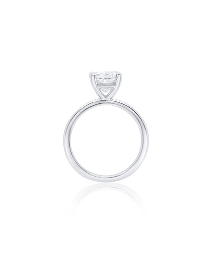 Cushion Cut with Feather Band
