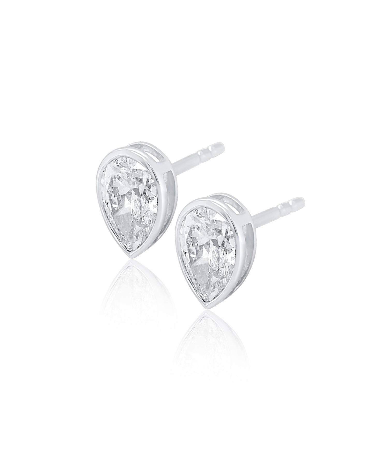 Pear Cut Diamond Studs