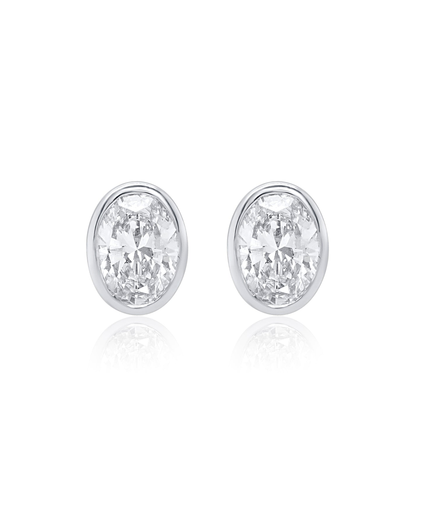 Oval Diamond Studs