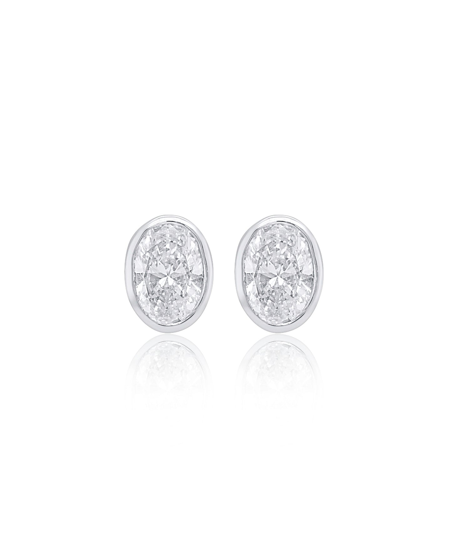 Oval Diamond Studs