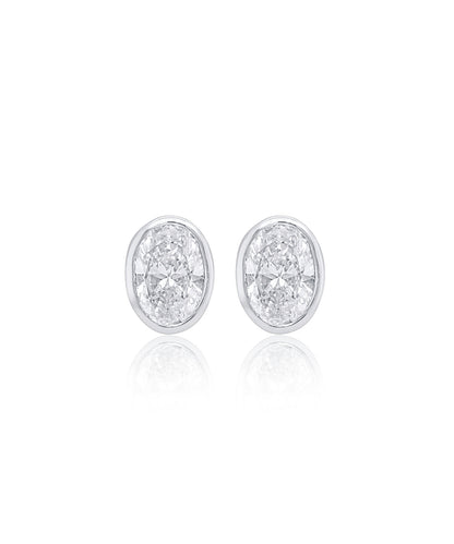 Oval Diamond Studs