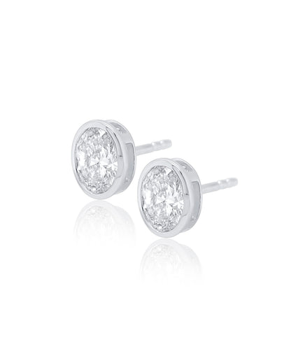 Oval Diamond Studs