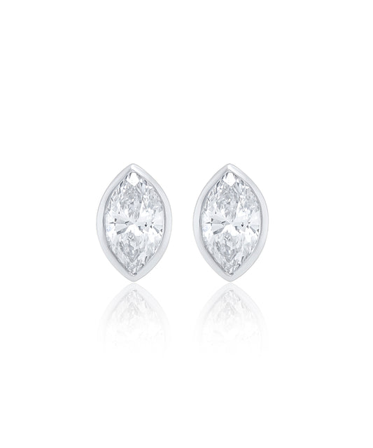 Mini Marquise Diamond Studs