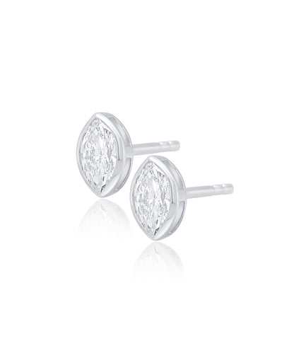 Mini Marquise Diamond Studs