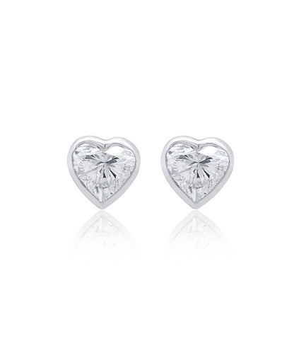 Mini Heart Diamond Studs