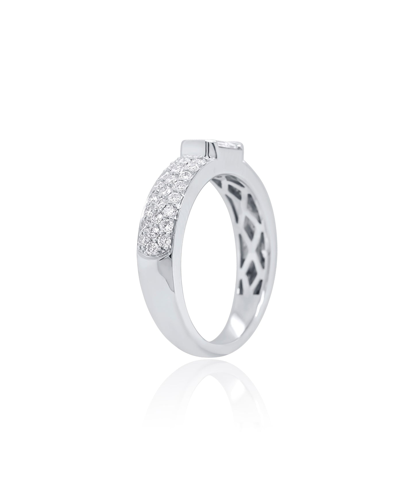 Emerald Cut Pave Band