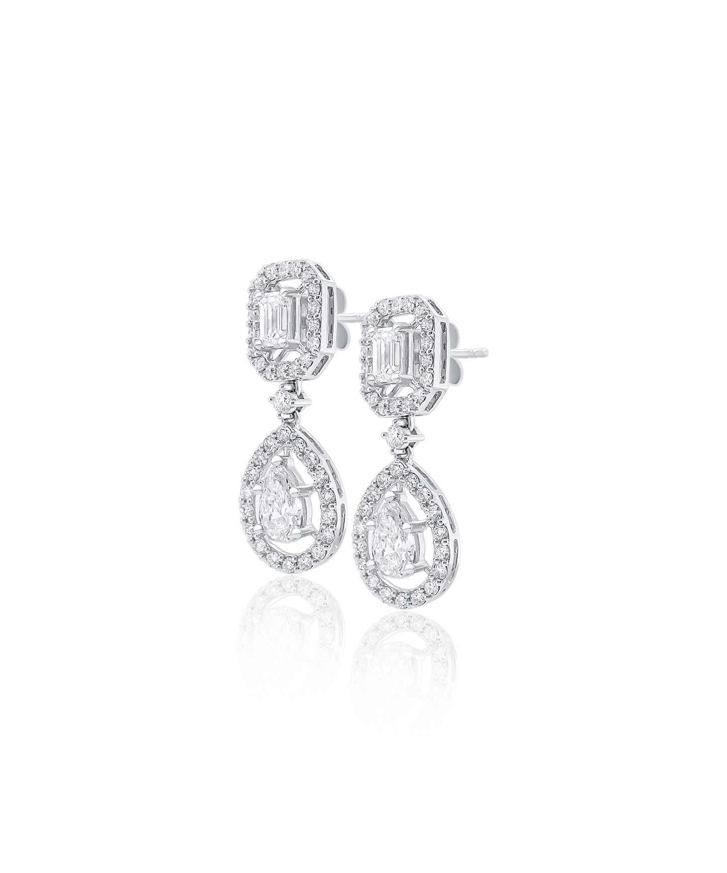 Geometric Diamond Earrings