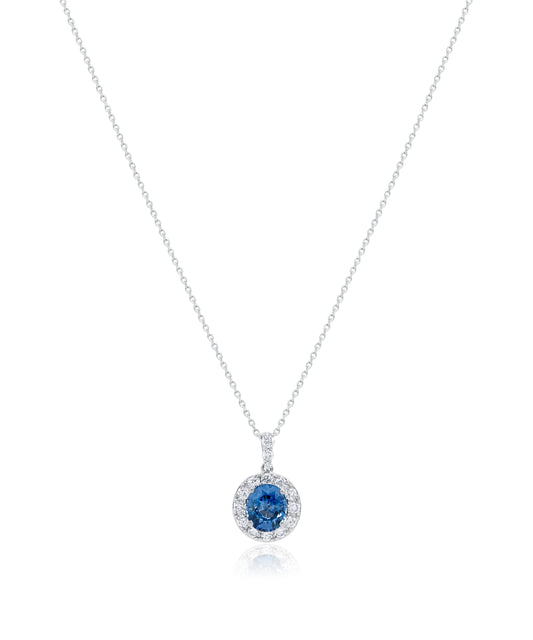 Ocean's Embrace Sapphire Pendant