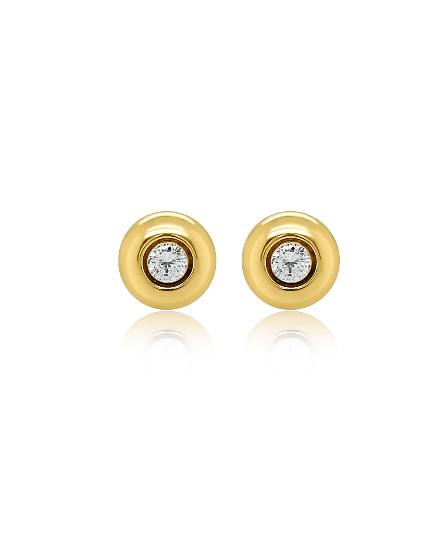 Bezel Set Diamond Studs