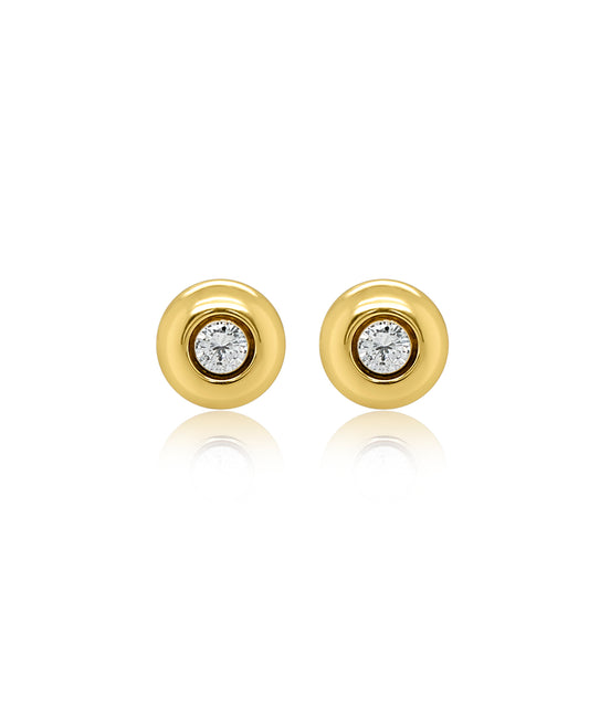 Bezel Set Diamond Studs