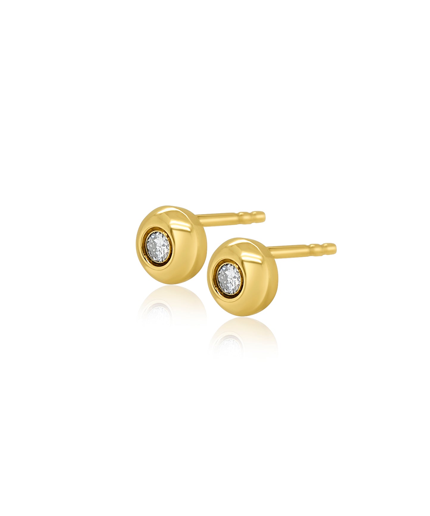 Bezel Set Diamond Studs