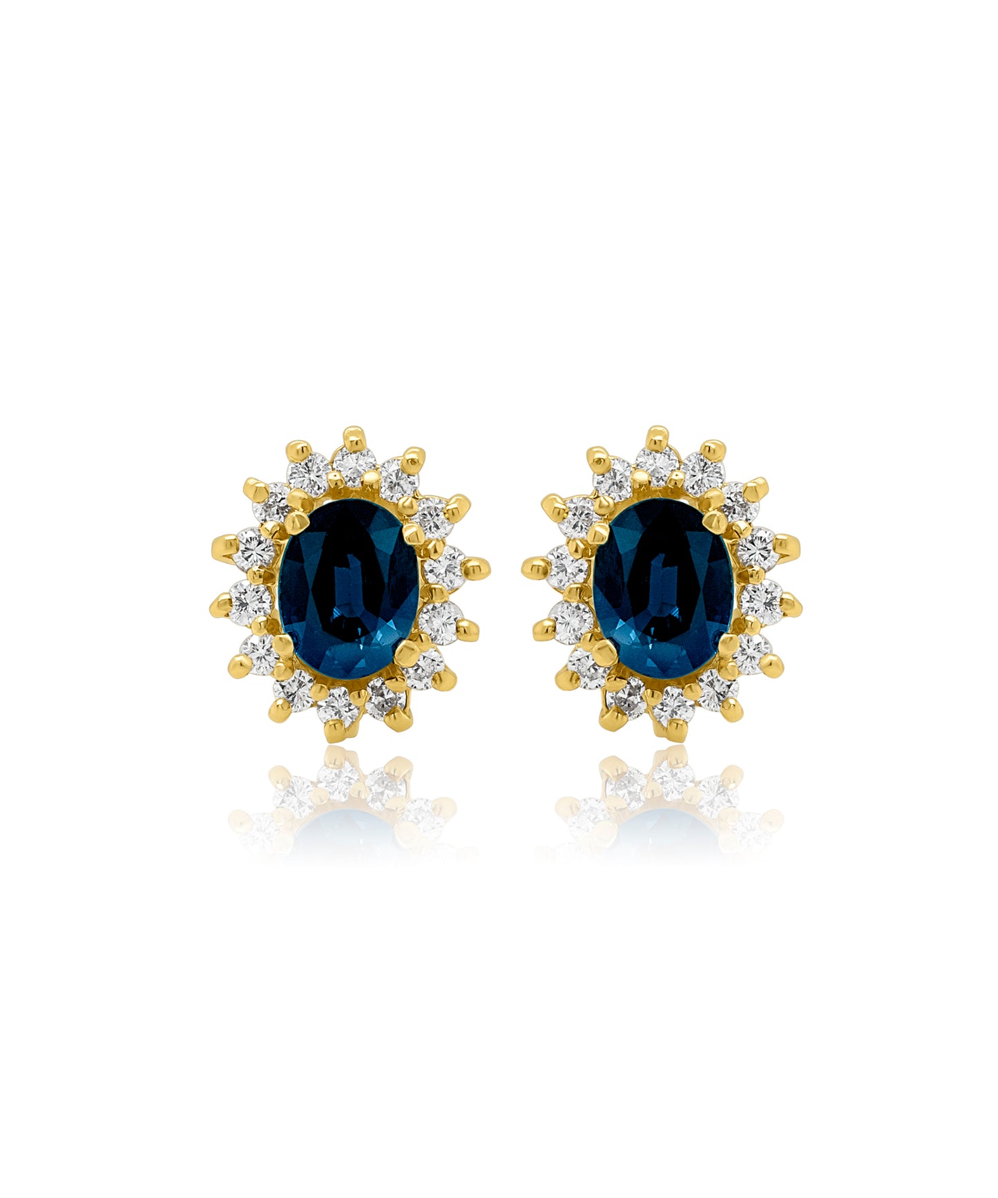 Large Sapphire Starburst Studs