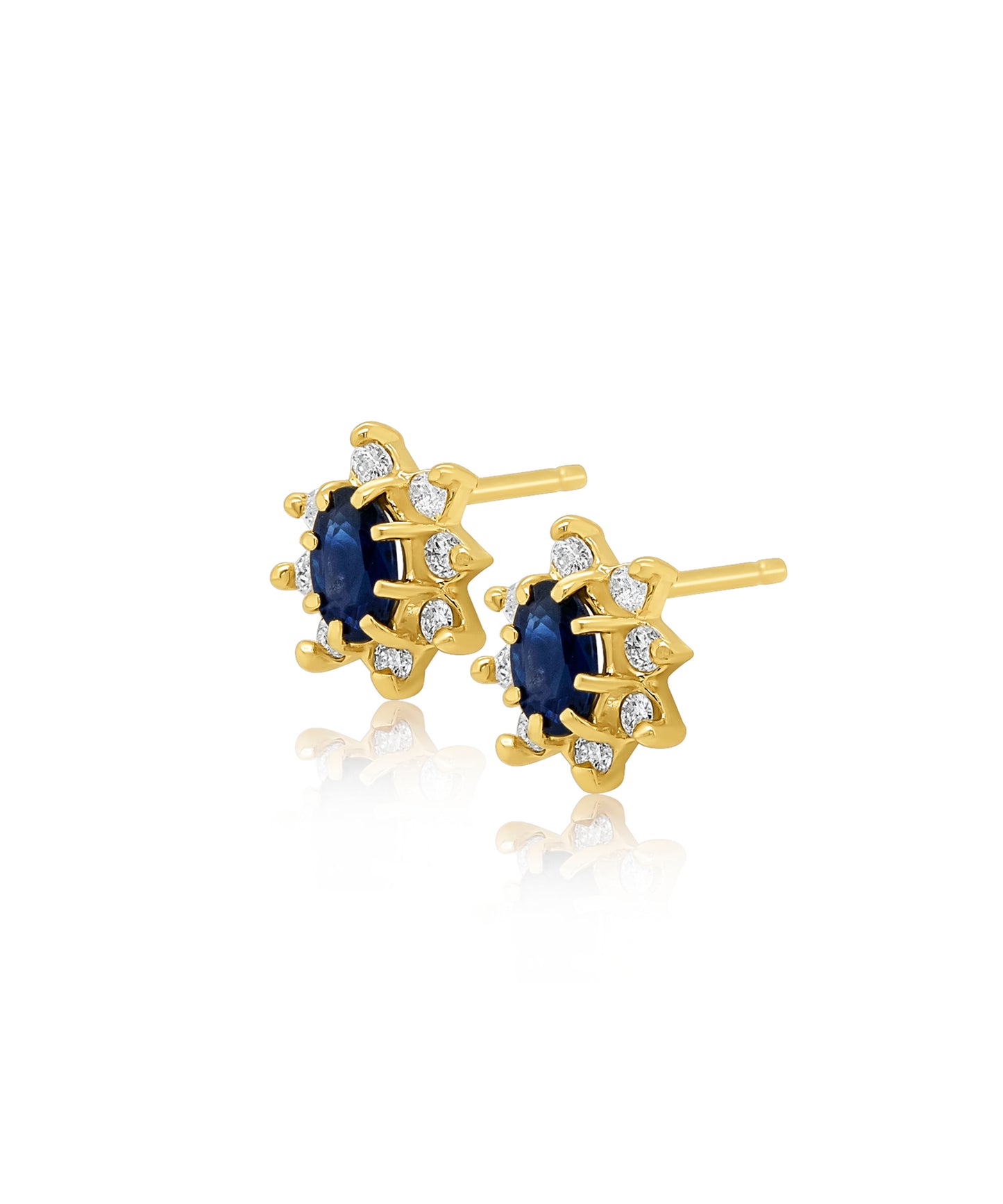 Small Sapphire Starburst Studs