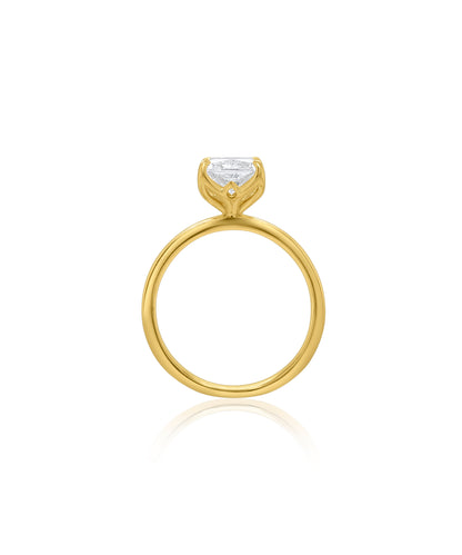Radiant Cut with Petal Band